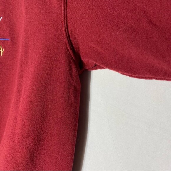 Vintage Fruit Of The Loom Red Embroidered Arizona Crew Neck Sweatshirt M - Picture 11 of 14